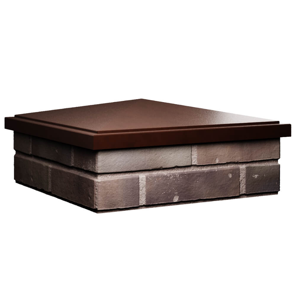 Колпак БонаМоно Коричневый на столб 2х2 кирпича фото 2