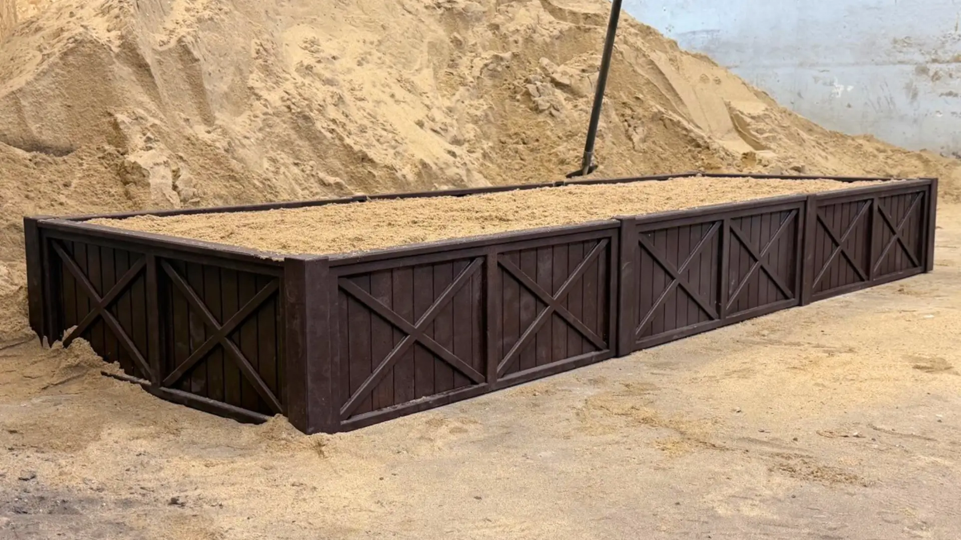 Грядка модульная Астра 900х320х40мм Коричневый с песком