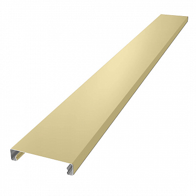 Ламель Металлопланкен ОСНОВА 100мм на 20мм RAL1014 Бежевый