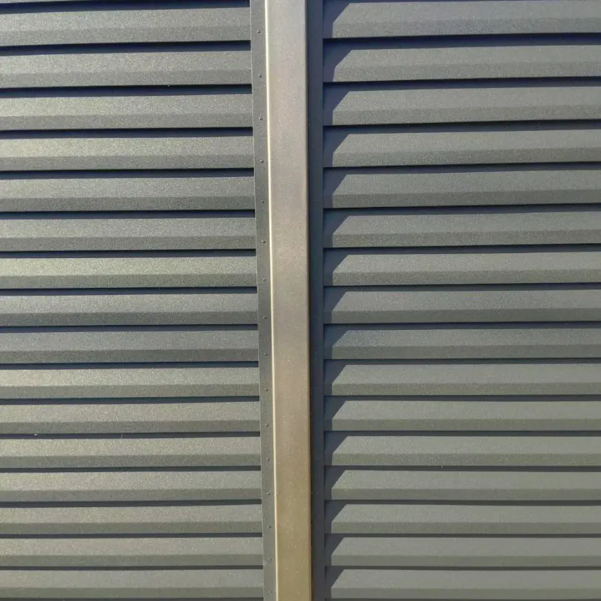 Фото 5 Двусторонний забор Реснички 7024 МАТТЕ серый графит матовый