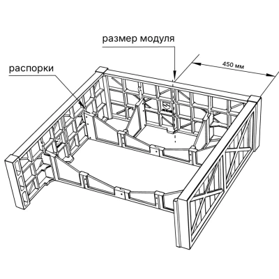 Грядка модульная Астра 900х320х40мм сборка модулей